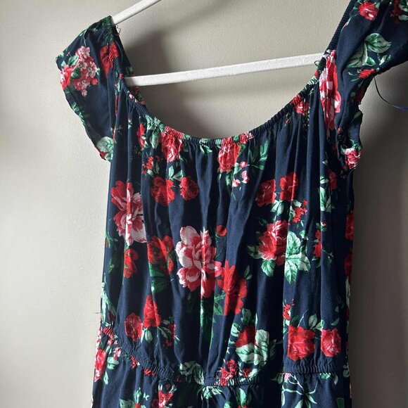 Ambiance Off Shoulder Romper with Maxi Overlay – Size L - Picture 5 of 6